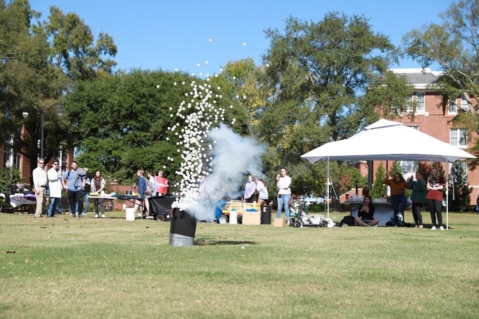 Ping-pong ball explosion